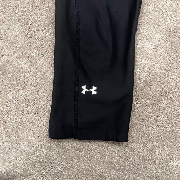 Under Armour Womens Compressions Cropped Black Workout Pant Size Small - Picture 3 of 9